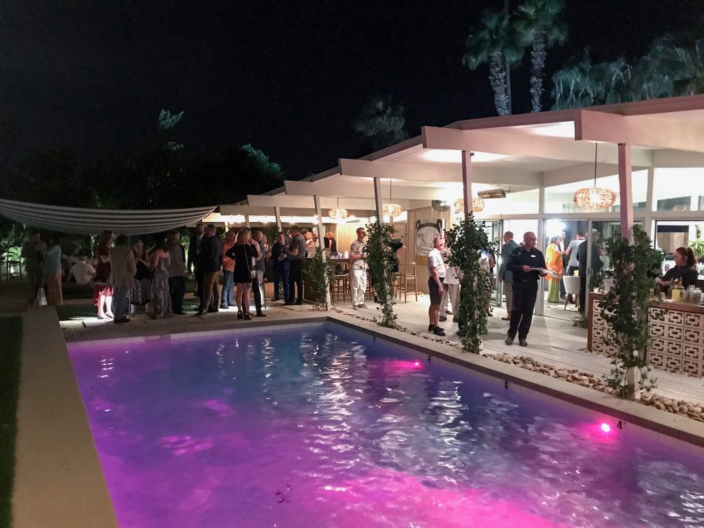 Pool-side cocktail party at the West Elm House